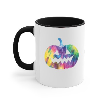 Discover Tie Dye Pumpkin Face Jack O Lantern Accent Mugs
