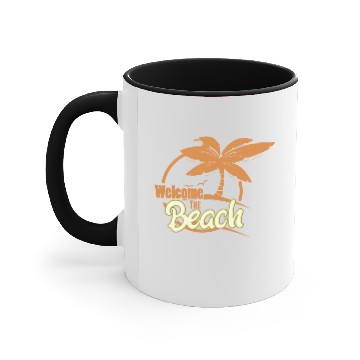 Discover Beach Burning Man Accent Mugs