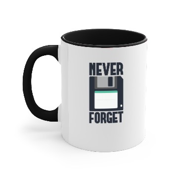 Discover Never Forget Computer PC Floppy Disk Accent Mugs