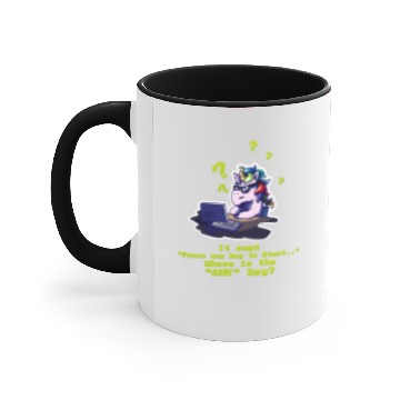 Discover Any key pun unicorn computer science Accent Mugs