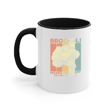 Discover Broccoli makes me happy Accent Mugs