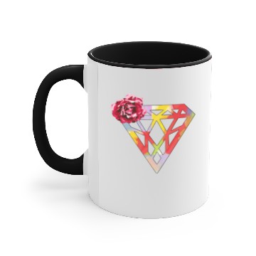 Discover Diamond Rose Gemstone Flower Jewelry Ruby Accent Mugs