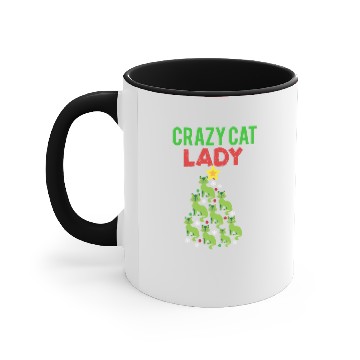 Discover Funny Christmas Gift Crazy Cat Lady Accent Mugs