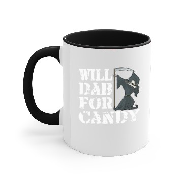 Discover Funny Halloween Grim Reaper Will Dab For Candy. Accent Mugs