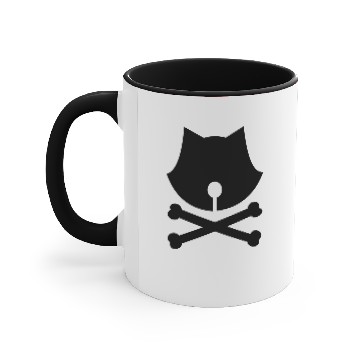 Discover skunk head and crossbones Accent Mugs