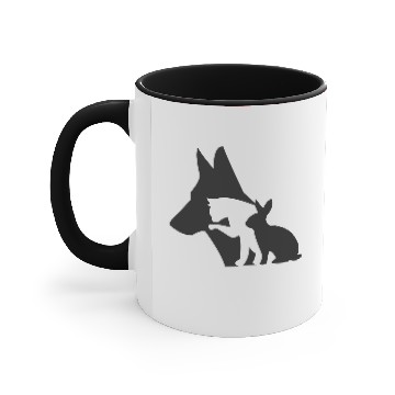 Discover rabbit cat dog Accent Mugs