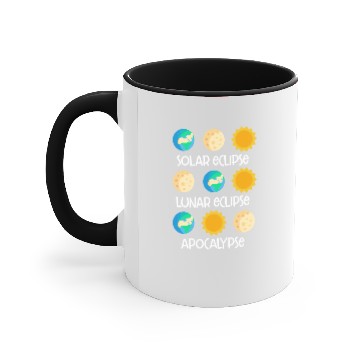 Discover Solar Eclipse Lunar Eclipse Apocalypse Funny Joke Accent Mugs