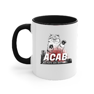 Discover All Cats Are Bastards - ACAB Accent Mugs