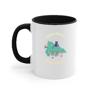 Discover DEAR SANTA I CAN EXPLAIN Accent Mugs