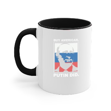 Discover Putin on Flag Accent Mugs