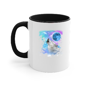 Discover Grey Wolf MidNight Howling Forest Accent Mugs