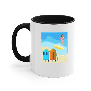 Discover Surf shack Accent Mugs