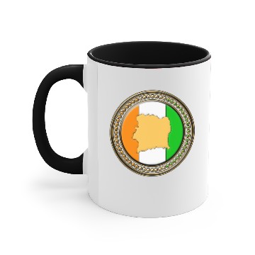 Discover Ivory Coast Flag Map Accent Mugs