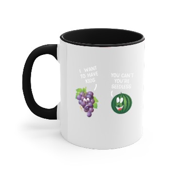 Discover Funny Food Design - Grape & Melon Accent Mugs