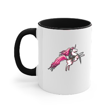 Discover Death Rides a Pink Pony Accent Mugs