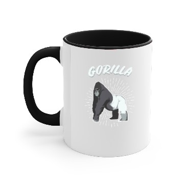 Discover Gorilla ape primate human king kong silverback Accent Mugs