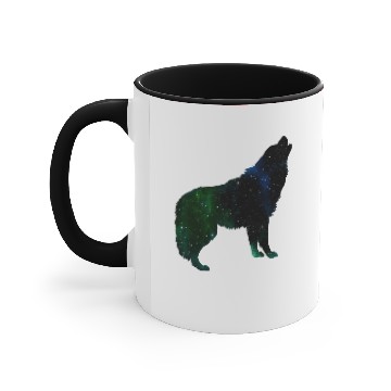 Discover Galaxy wolf Accent Mugs