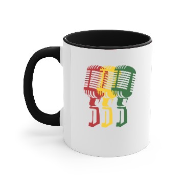 Discover Reggae Music Microphone Beach Jam Retro Gift Idea Accent Mugs