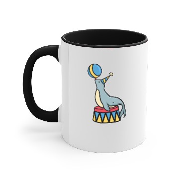Discover seal circus Accent Mugs