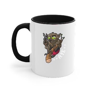 Discover Tarsier Big Eye Monkey Gangster Accent Mugs