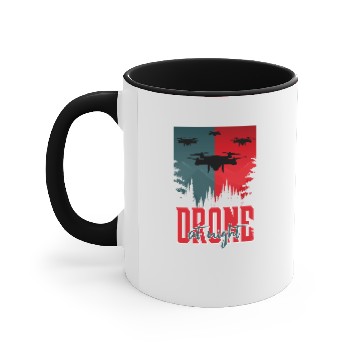 Discover Drone Retro Propeller Quadcopter Gift Pilot Accent Mugs