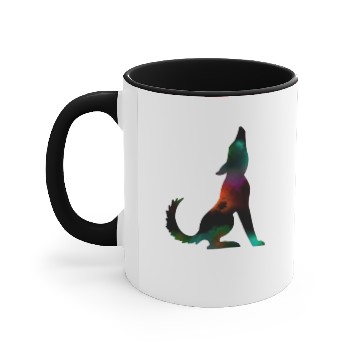 Discover Galaxy Wolf Accent Mugs