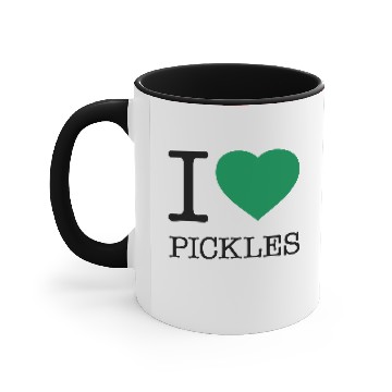 Discover I LOVE PICKLES Accent Mugs