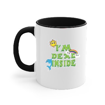 Discover Sun Rainbow Dolphin depression Awareness Accent Mugs