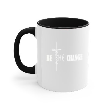 Discover be the change jesus Accent Mugs