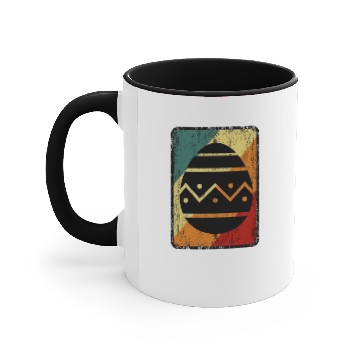 Discover Easter Egg Black logo Accent Mugs