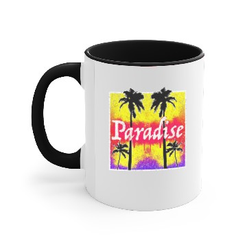 Discover Paradise Beach Vacation Accent Mugs
