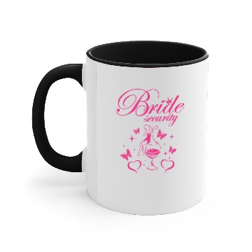 Discover BRIDE SECURITY PINK Accent Mugs
