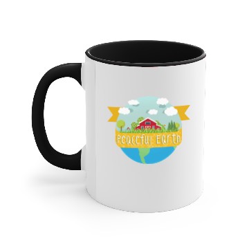 Discover peace on earth Accent Mugs