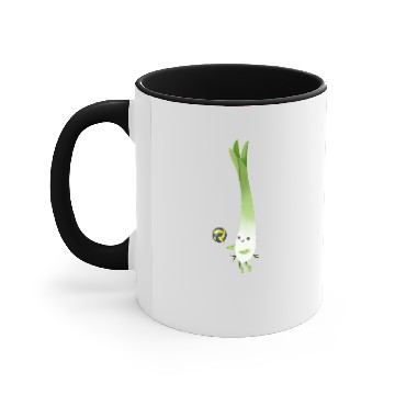 Discover Spring onion plays volleyball Accent Mugs