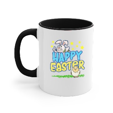 Discover Happy Easter Day-Easter Bunny Egg Hunt Accent Mugs