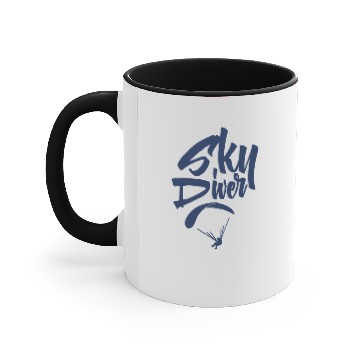 Discover Skydive Skydiver Sky Dive Skydiving Tandem Accent Mugs