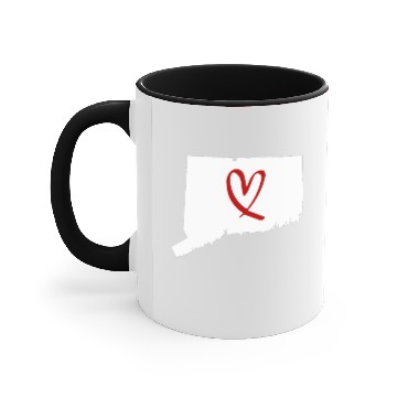 Discover I Love Connecticut Heart Accent Mugs