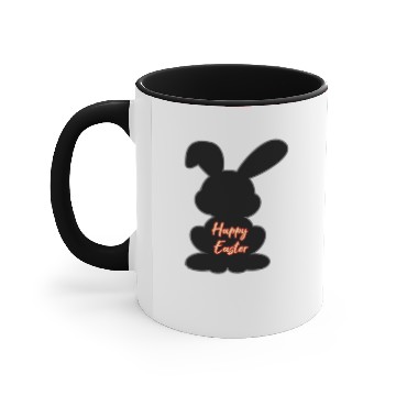 Discover Happy Easter Bunny black lovely Accent Mugs