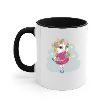 Discover Ballet Dancer Enchanted Rainbow Unicorn Accent Mugs