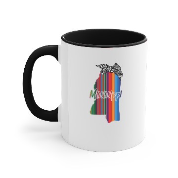 Discover Mississippi Country Rainbow Accent Mugs