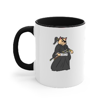 Discover Samurai Cat Accent Mugs