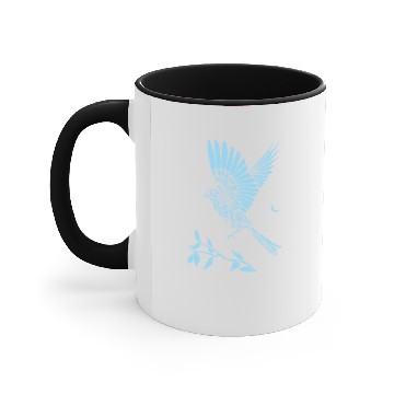 Discover Light Blue Sparrow Accent Mugs