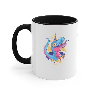 Discover Dino Rainbow Unicorn Accent Mugs