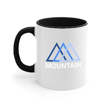 Discover blue mountain logo Accent Mugs