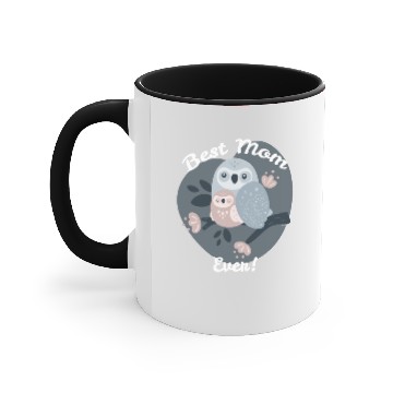 Discover Best Mom Ever Owls Accent Mugs