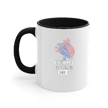Discover Heart Mode ON Anatomy Cardiac Nurse GIft Idea Bday Accent Mugs