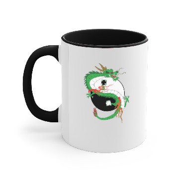 Discover Chinese Dragon - Ying Yang Accent Mugs