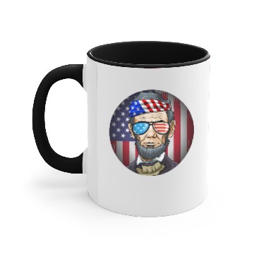 Discover Abraham Lincoln President on 4th Of July Accent Mugs