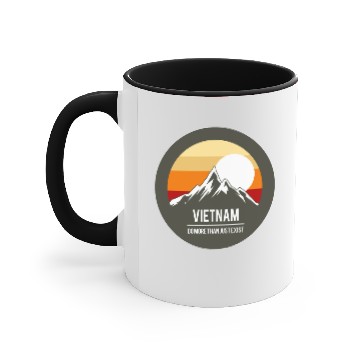 Discover Vietnam mountains Accent Mugs