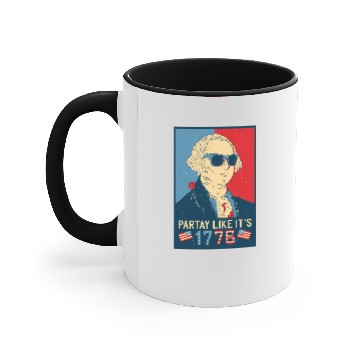 Discover Crazy George Washington Merica Accent Mugs